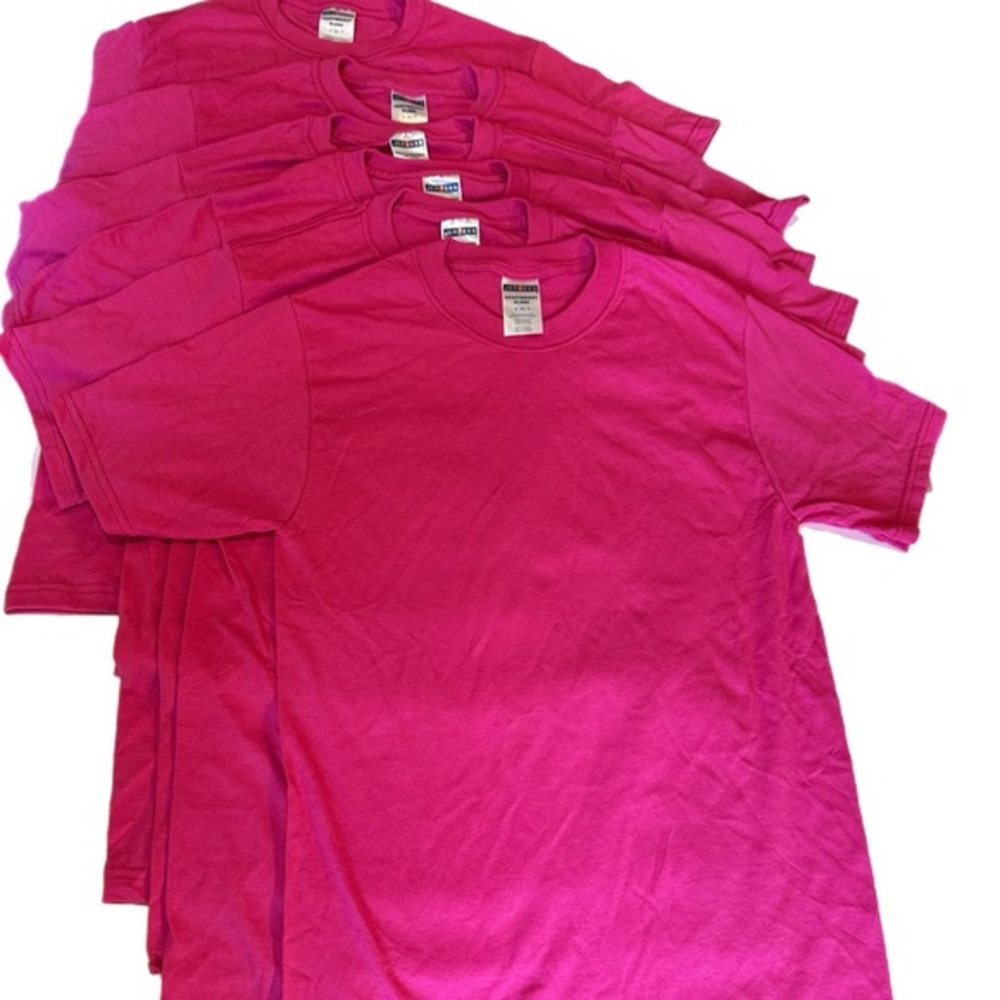 Jerzees Heavyweight BlendHot Pink T-Shirts (6-Pack) - SizeSmall
